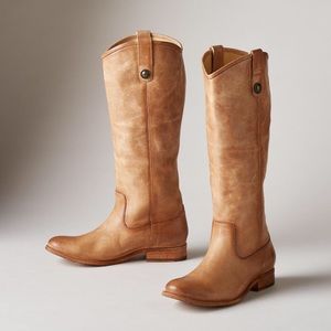 Frye Melissa Button Tan Boots Size 7